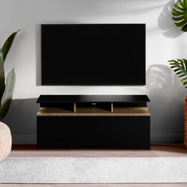 Hanah Home Soporte de TV Tvc-529-Te-1 Negro y Nogal